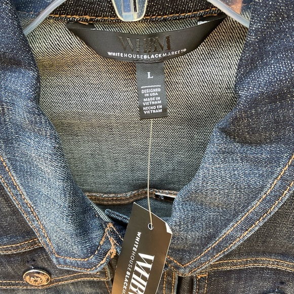 NWT White House Black Market Denim Jacket, L - Picture 3 of 12